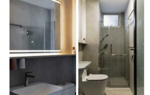 City Square Residence interior design project - Common bathroom